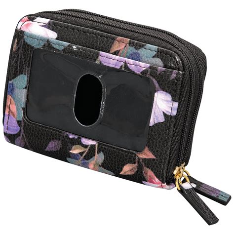 buxton womens rfid identity safe card wizard wallet floral|buxton checkbook wallets women.